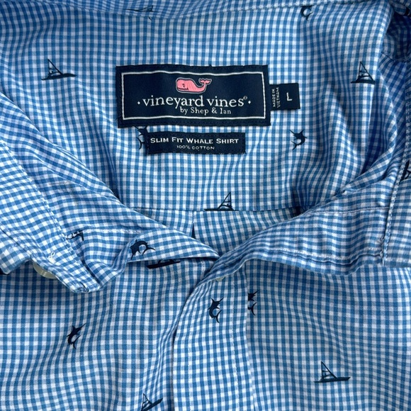 Vineyard Vines Men’s Slim Fit Whale Shirt | Large | Blue & Nautical deta… - Picture 6 of 7